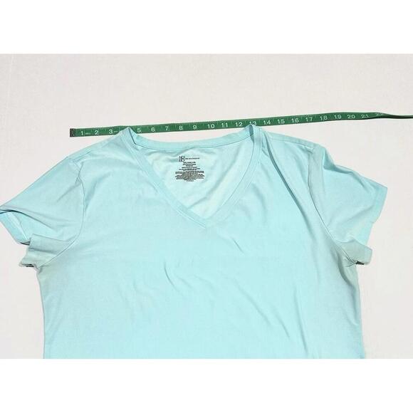 No Boundaries Womens Shirt Short Sleeve Aqua Blue V Neck Stretch Size XXL (19) - Picture 7 of 9